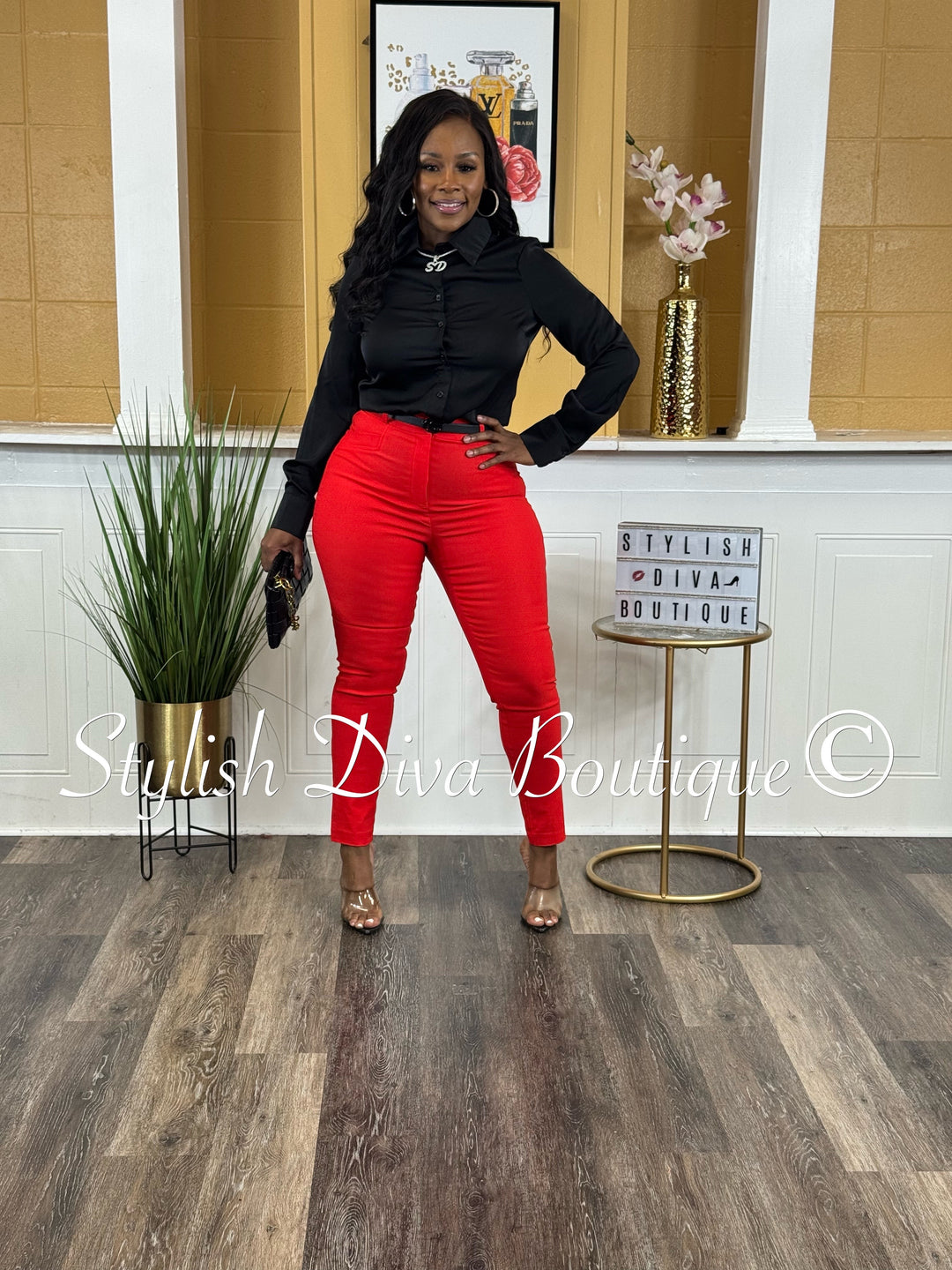 Ambition Dress Pants (Red)