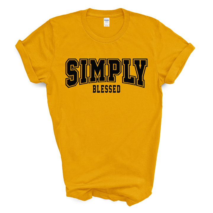 Simply Blessed Graphic Tee (Black Print)
