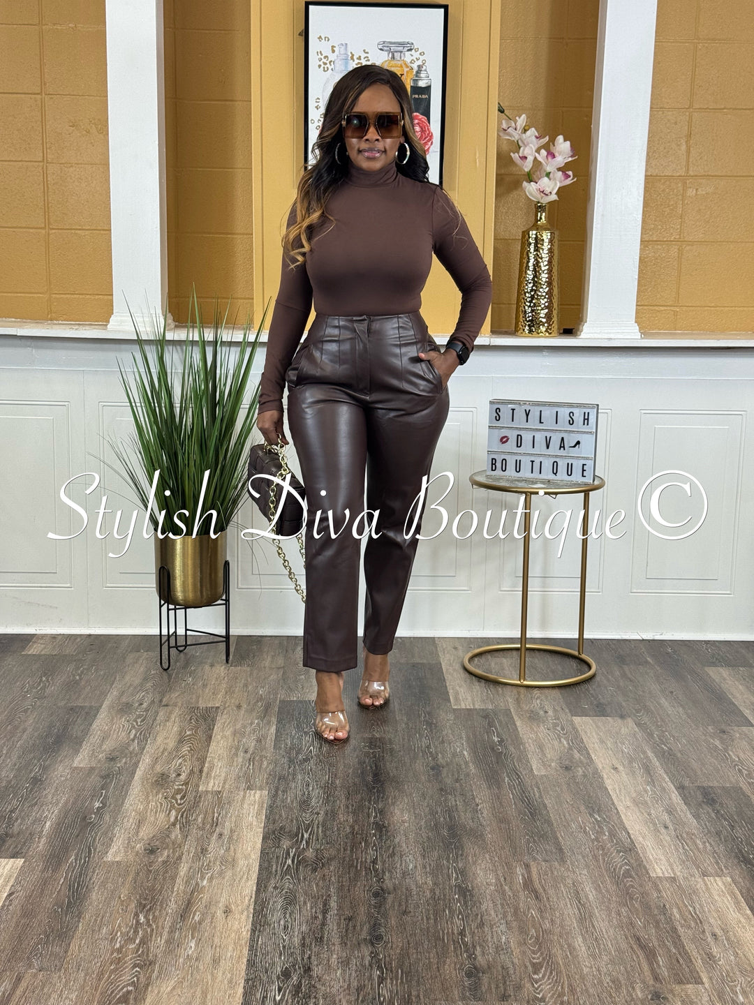 Luxe Expresso Leather Pants