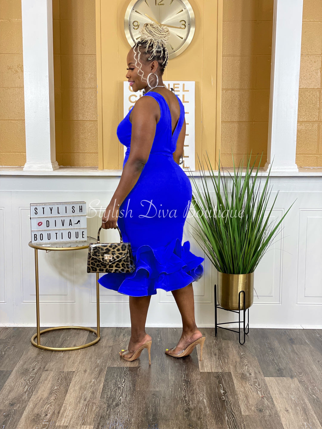 Majestic Midi Dress (Royal Blue)