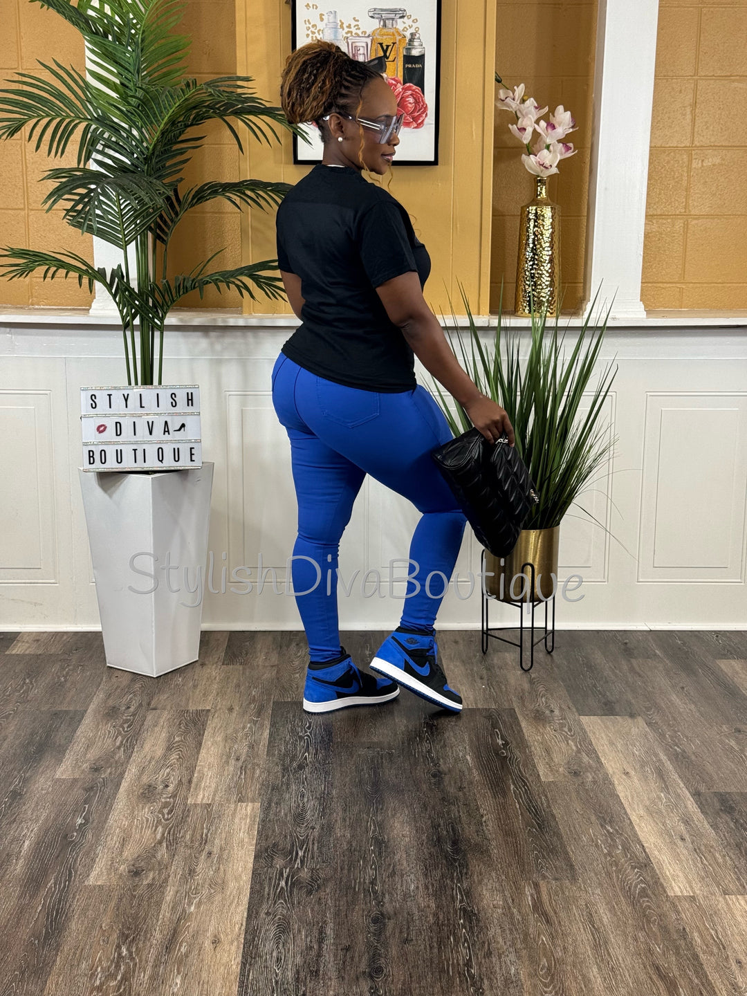 ORIGINAL Signature Graphic Tee (Black Shirt/Royal Blue Print)