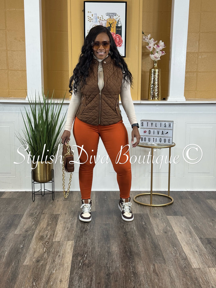 So Curvy Stretch Skinny Jeans up to 2XL (Rust Orange)