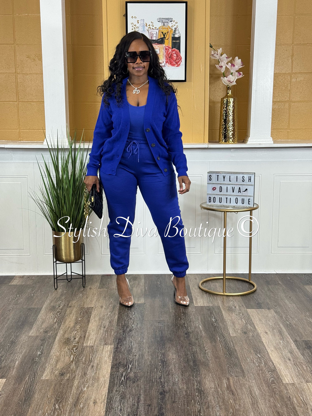 Kerri Jogger Set (Bright Blue)