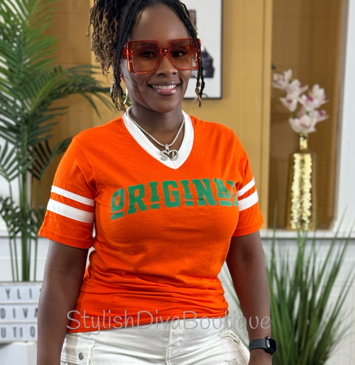 ORIGINAL Varsity Tee (Orange/Green)