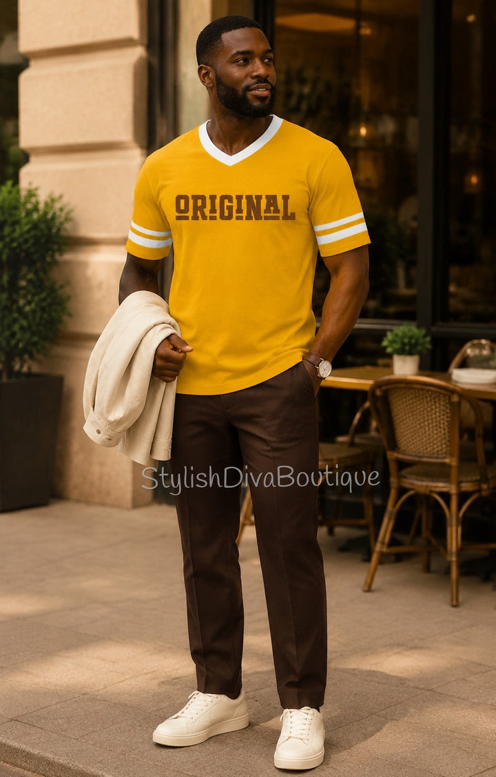 ORIGINAL Varsity Tee (Gold/Brown)