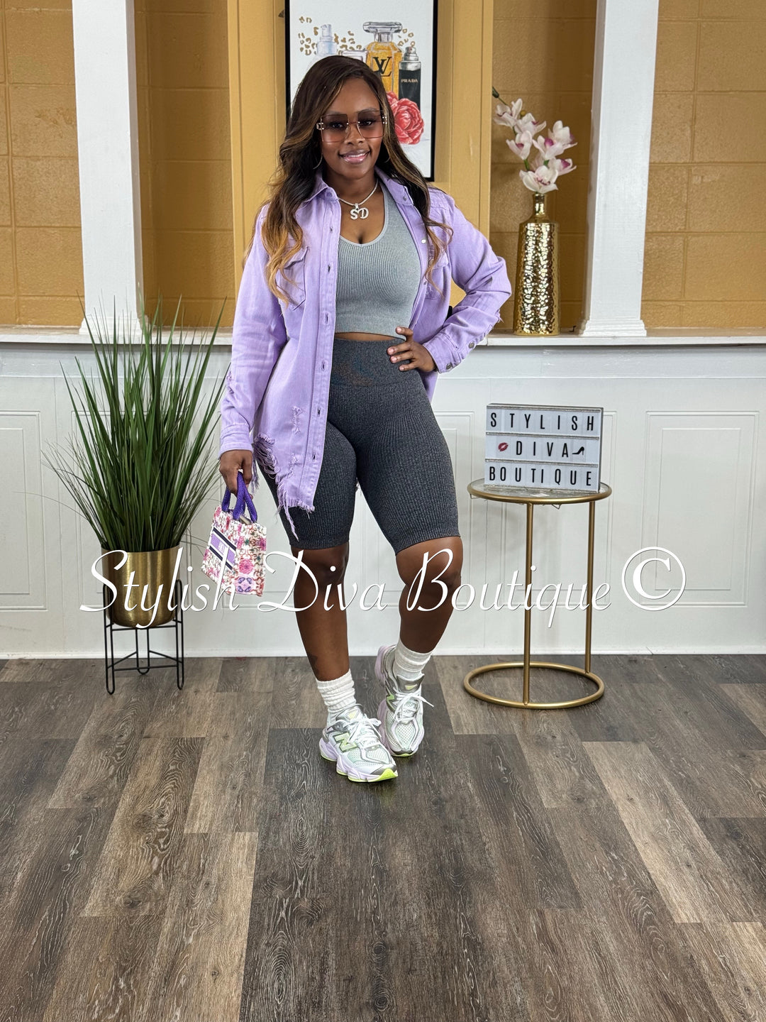 Seamless Ribbed Cropped Racerback Top (Heather Grey)