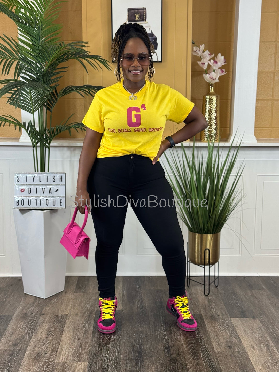 G-4 T-Shirt (Fuchsia Berry Print)