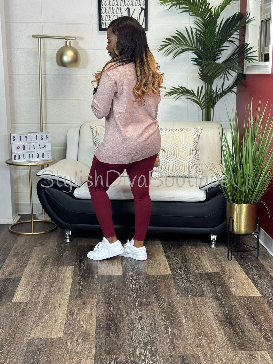 Bobbi Off Shoulder Everyday Sweater (Mauve)