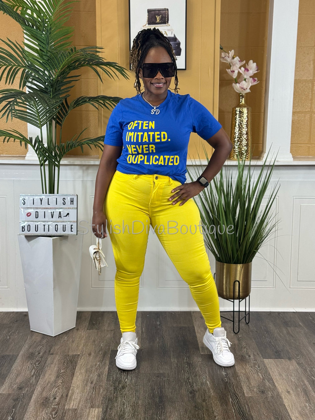 So Curvy Stretch Skinny Jeans up to 2XL (Yellow)