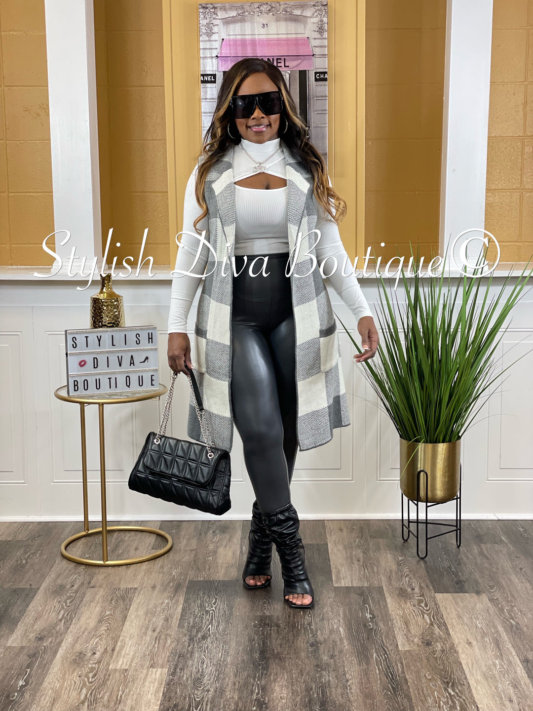Faux Leather Leggings (Ash Grey) Stylish Diva Boutique Faux Leather Leggings (Ash Grey) Stylish Diva Boutique