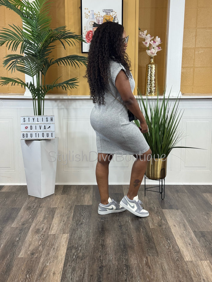 Easy Living Midi Dress (Heather Grey)