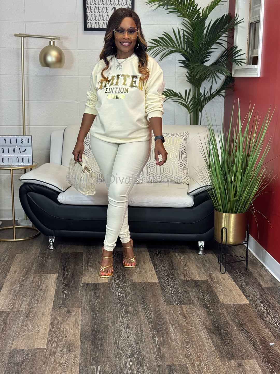 Limited Edition 1 of 1 Signature Sweatshirt Only up to 3XL (Metallic Gold Print)