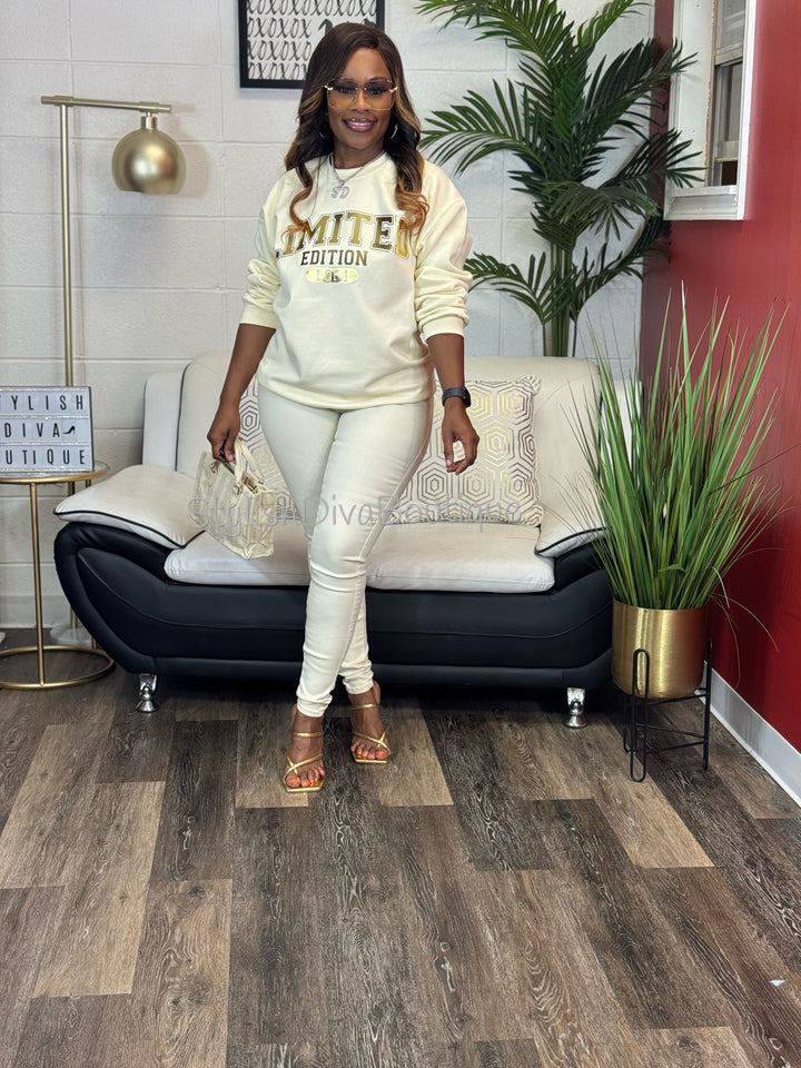 Limited Edition 1 of 1 Signature Sweatshirt Only up to 3XL (Metallic Gold Print)