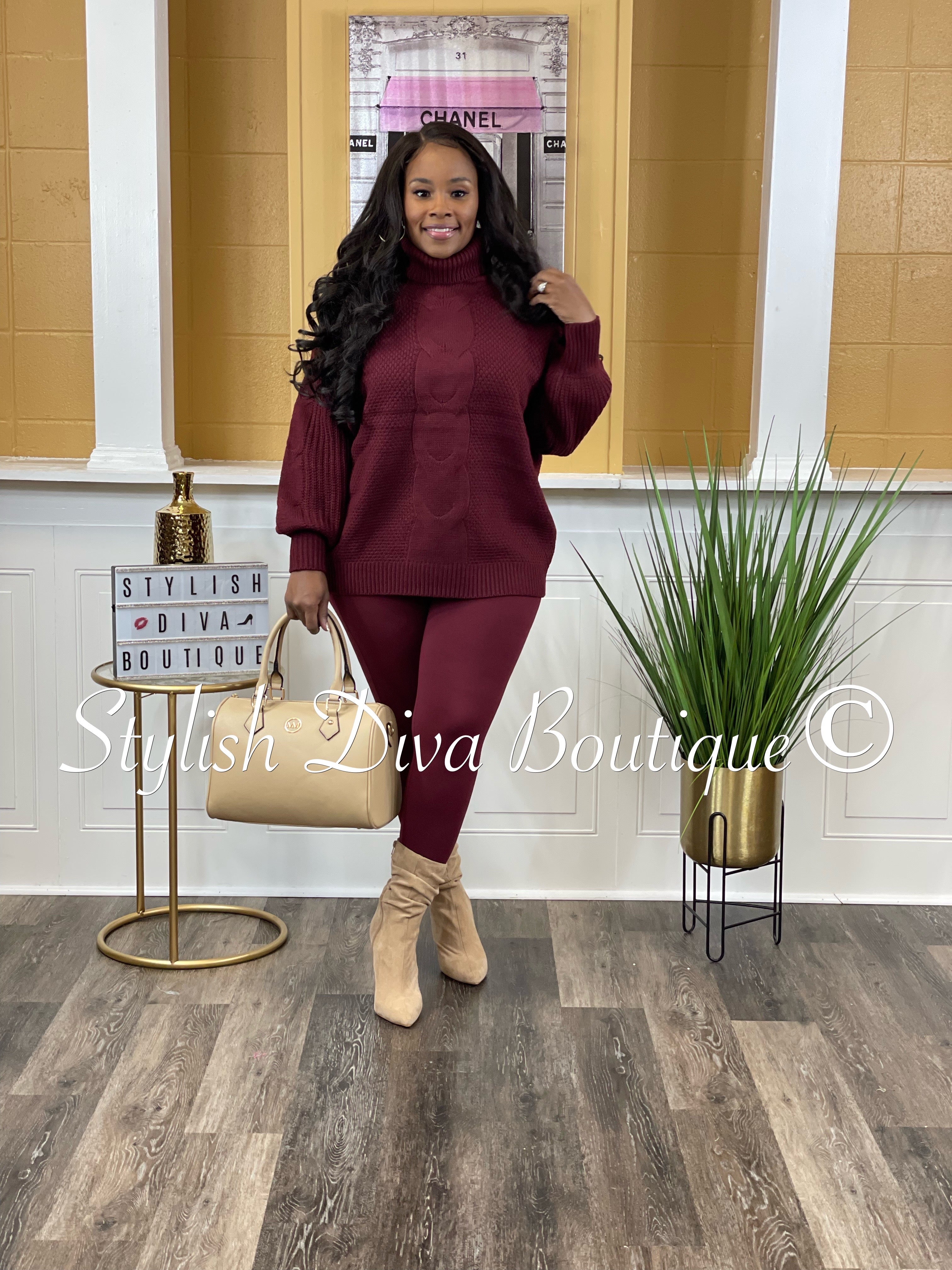 Plus size outlet burgundy sweater