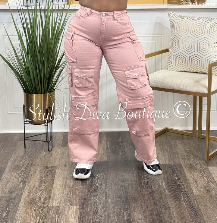 The Encore Cargo Pants up to 3XL (Mauve)