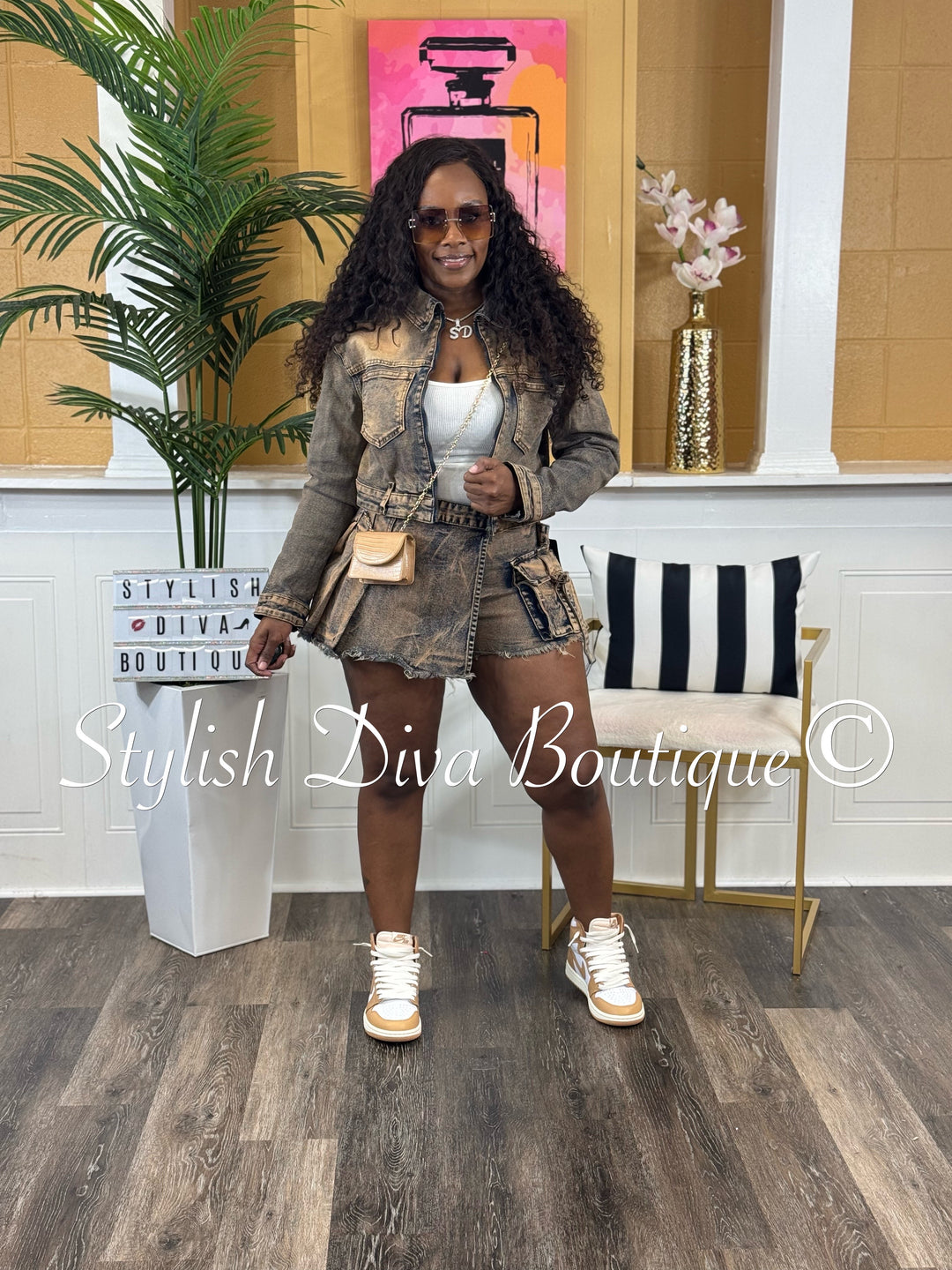 Rider Washed Mini Skort (Copper)