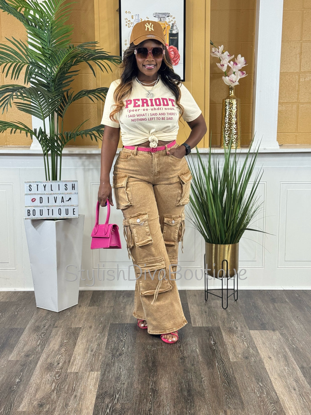 PERIODT T-Shirt (Fuchsia Berry Print)