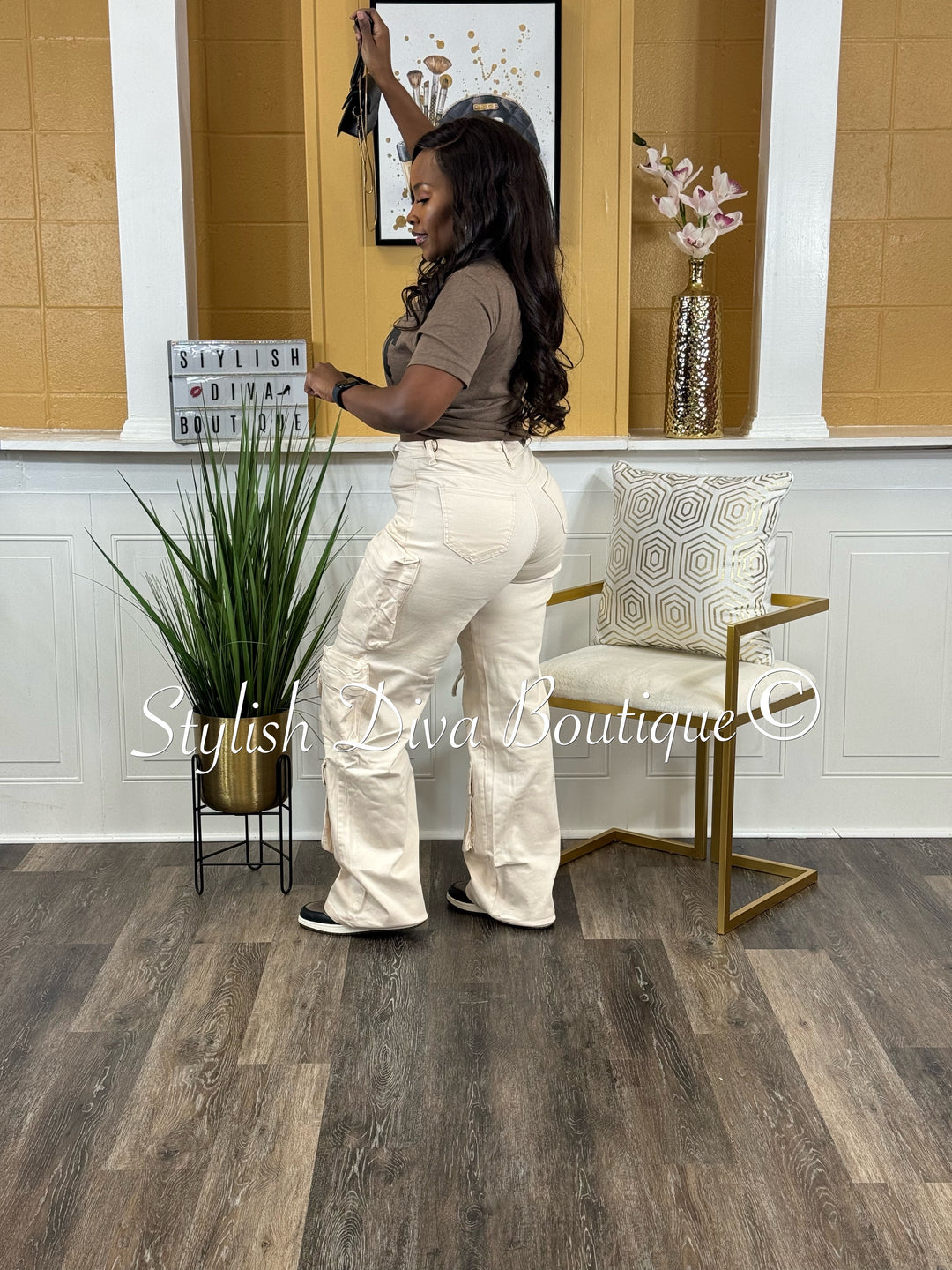 Good Intentions Cargo Pants up to 3XL (Ivory)