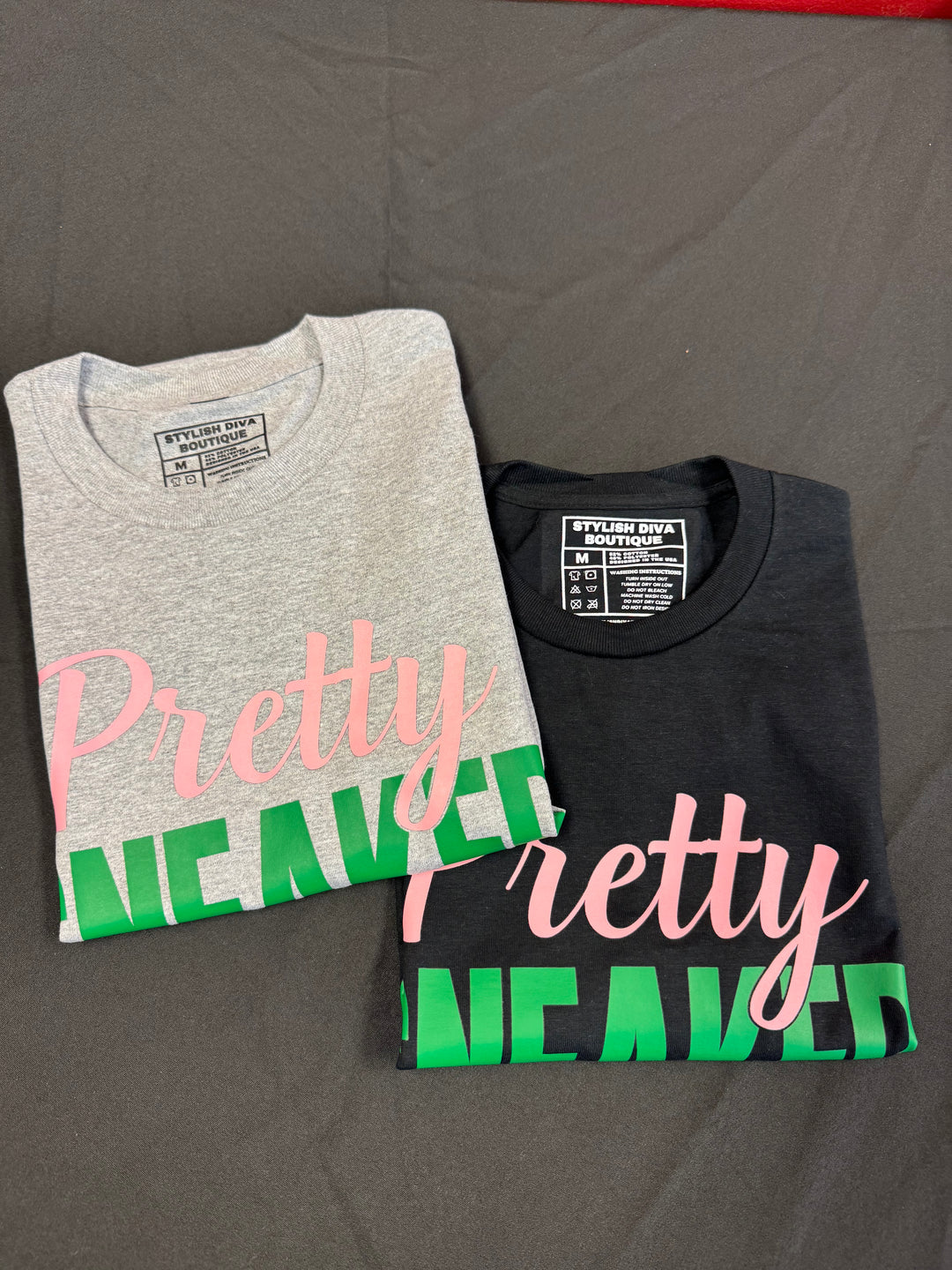 Pretty Sneaker Chic T-Shirt (Pink &amp; Green Print)