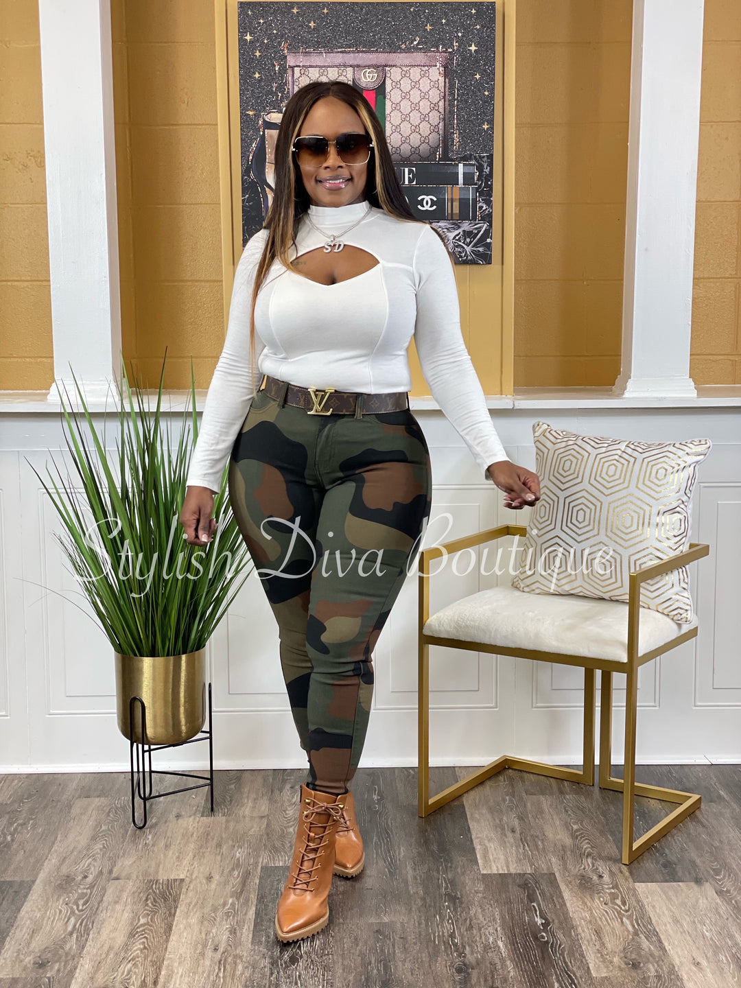 So Curvy Stretch Skinny Jeans up to 2XL (Camo) – Stylish Diva Boutique