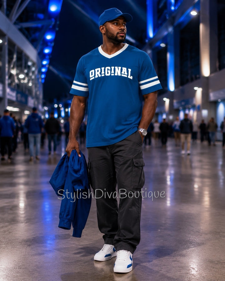 ORIGINAL Varsity Tee (Royal Blue/White)