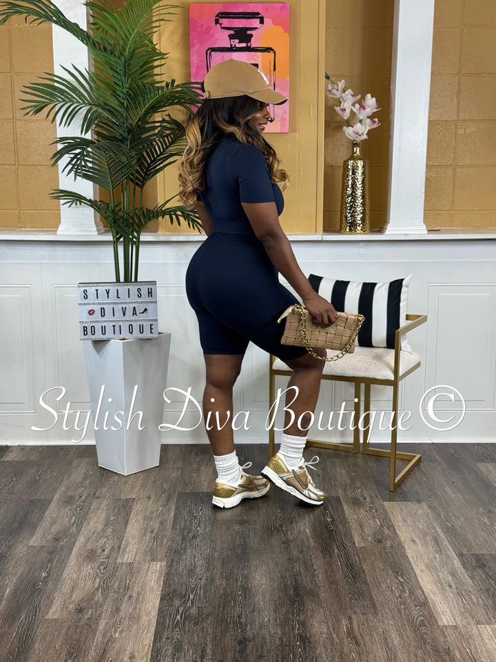 Biker Bae Set (Navy)