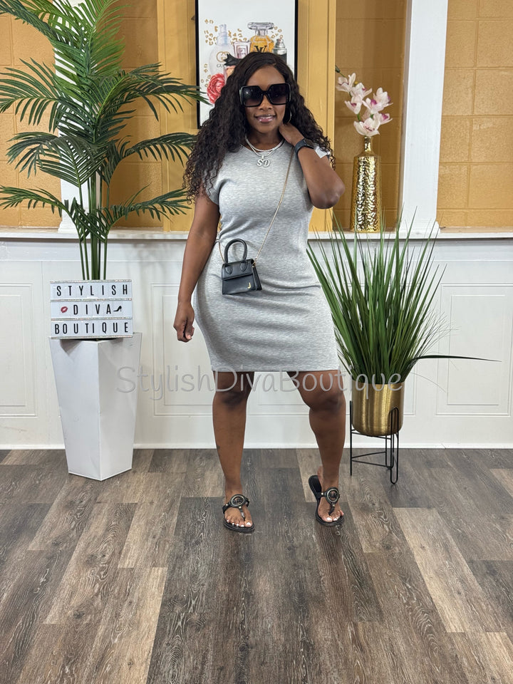 Easy Living Midi Dress (Heather Grey)