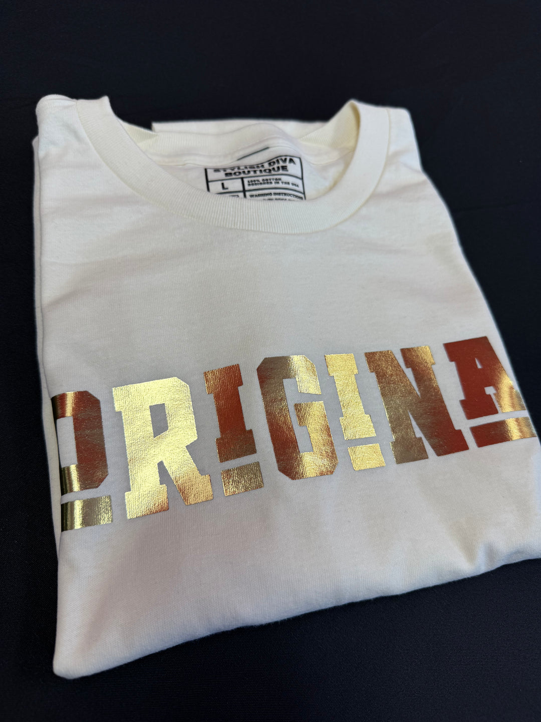 ORIGINAL Signature Graphic Tee (Champagne Cream)