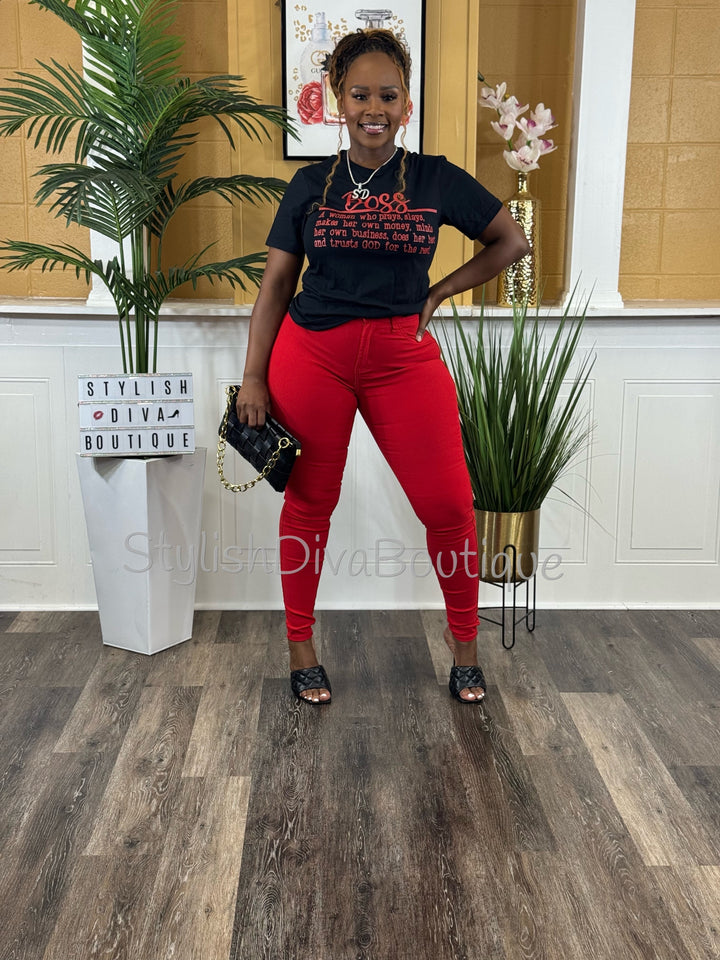 BOSS Definition Graphic Tee (Red Print)
