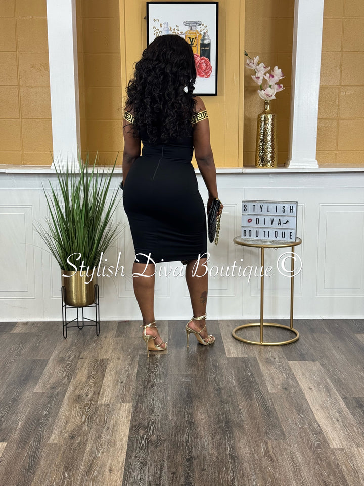 Golden Rule Midi Dress (Black)