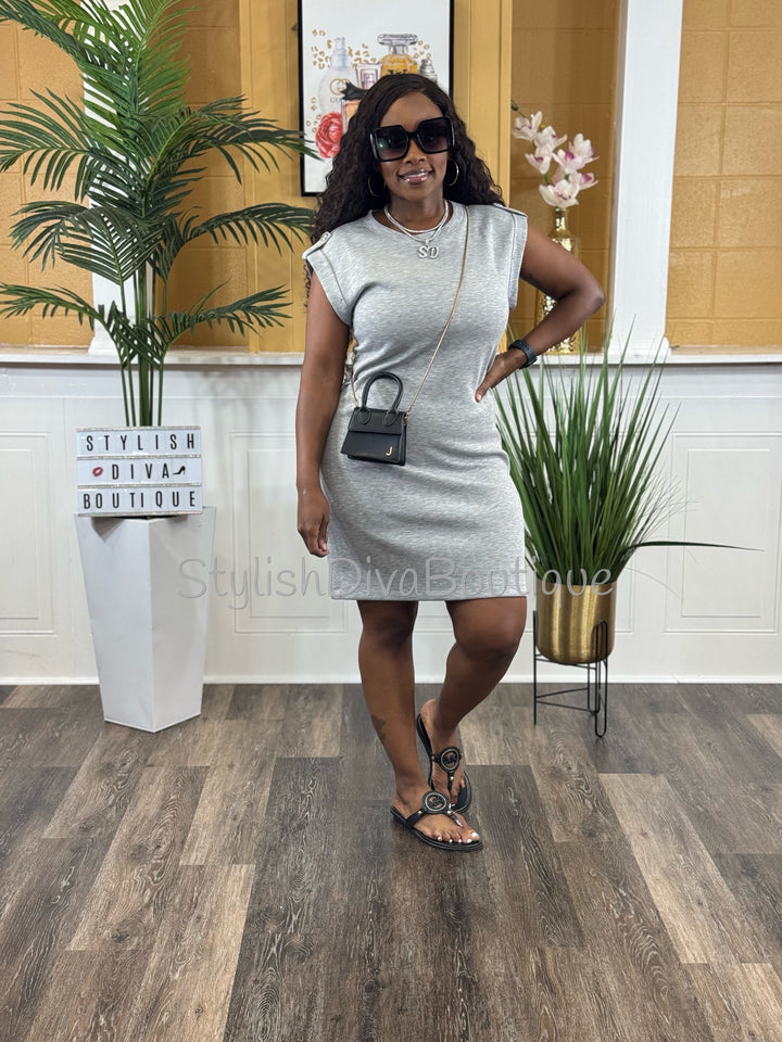 Easy Living Midi Dress (Heather Grey)