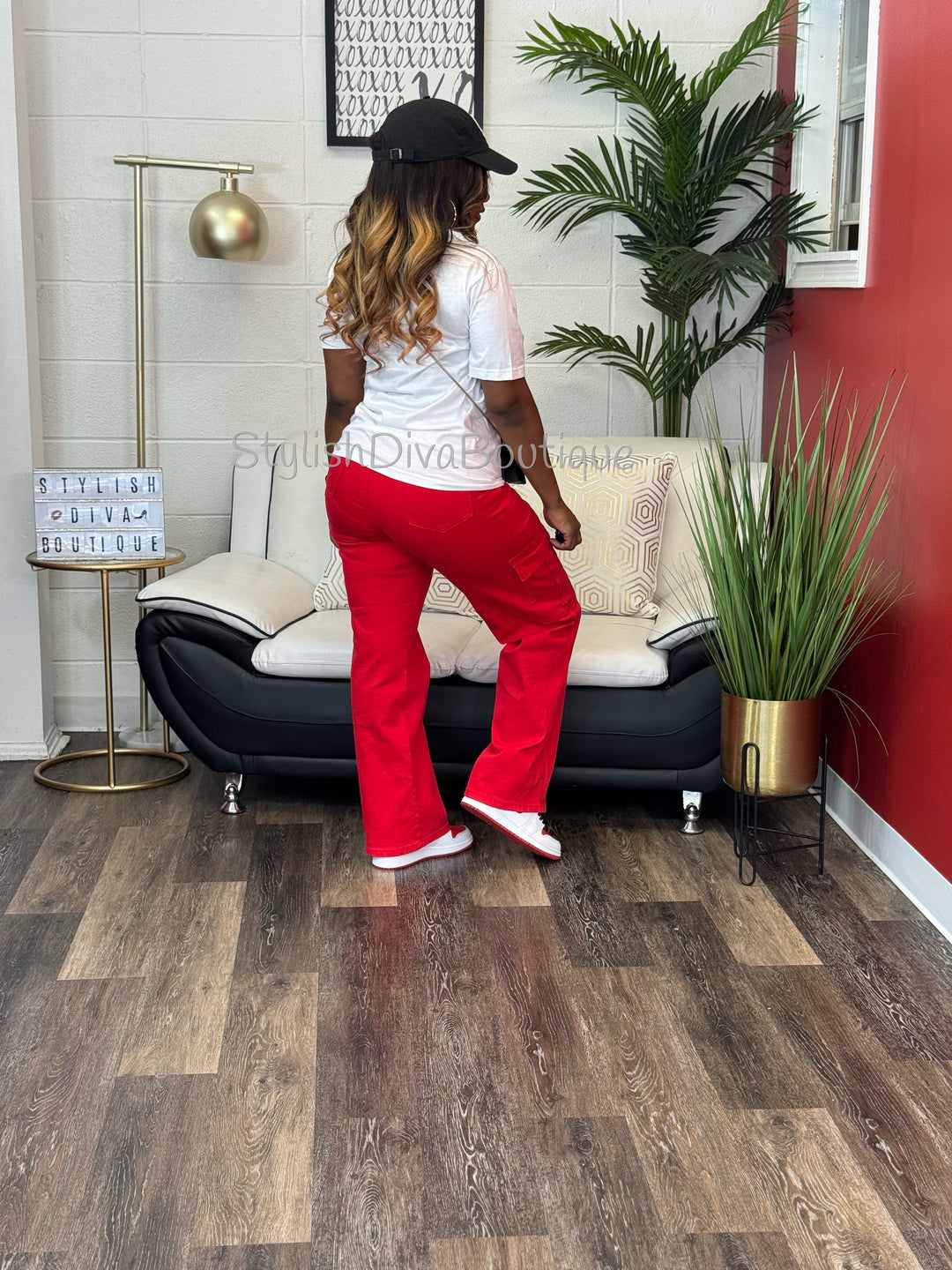 London Cargo Jeans (Red)