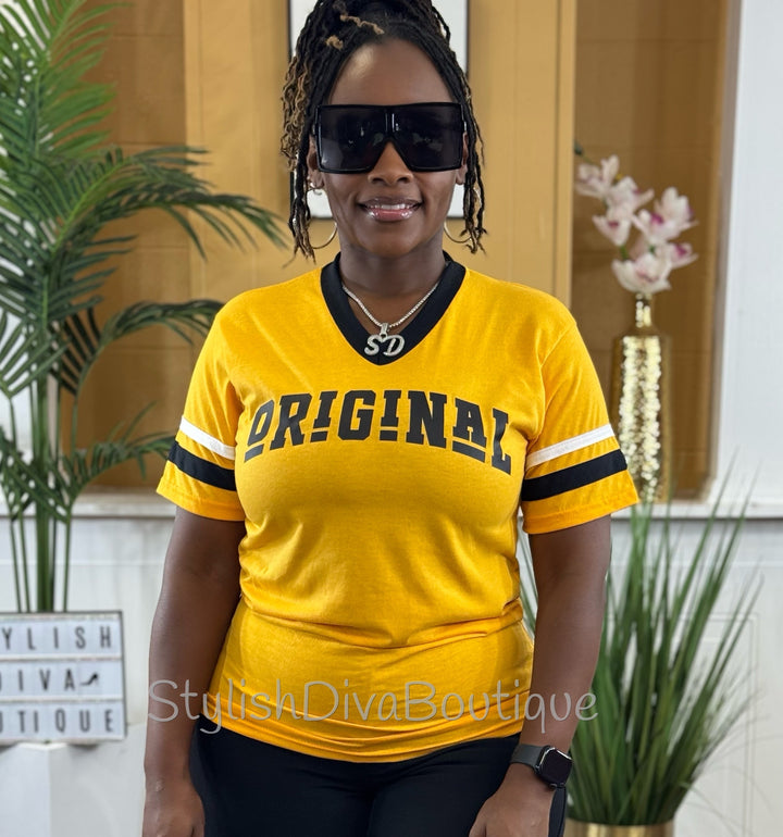 ORIGINAL Varsity Tee (Gold/Black/White)