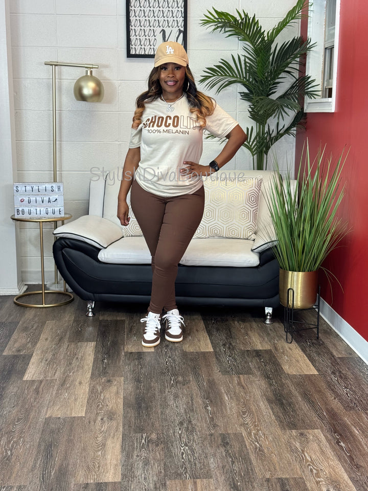 So Curvy Stretch Skinny Jeans up to 4XL (Brown)