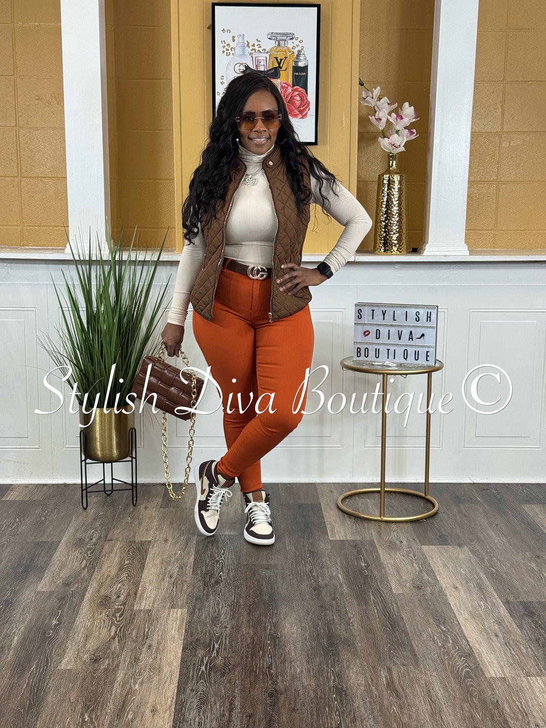 So Curvy Stretch Skinny Jeans up to 2XL (Rust Orange)