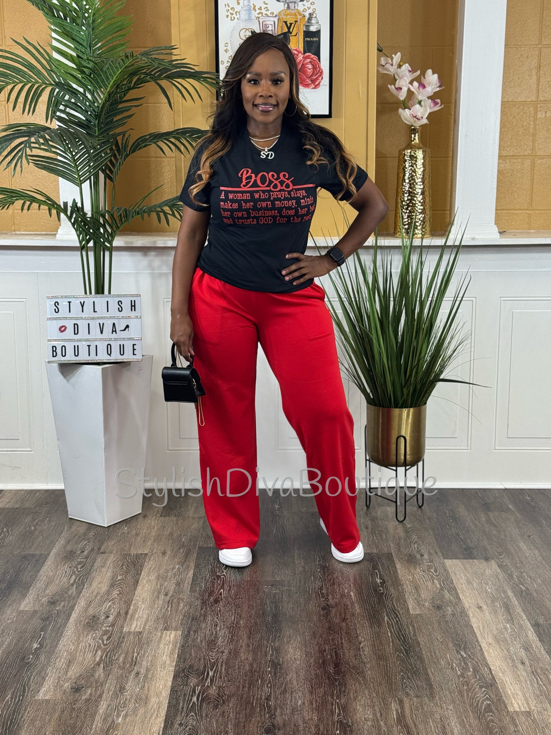 Polished Ease Half Zip Set Up to 3XL (Red)