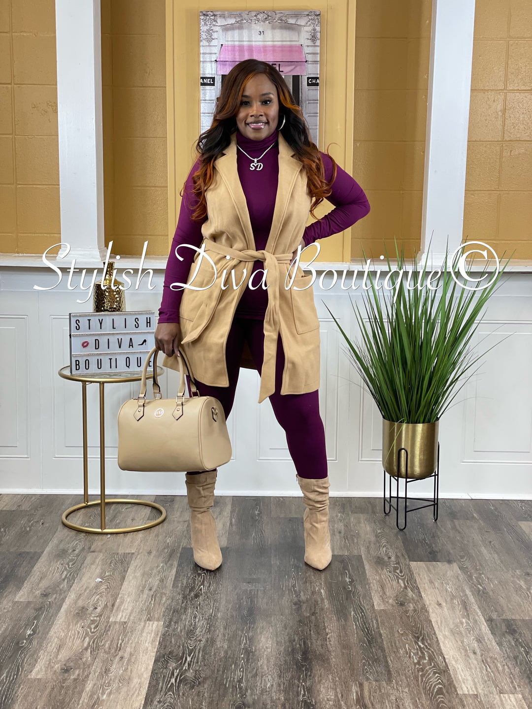 Eggplant Sweater/Dress Legging Set – MiMi-Michelle Boutique