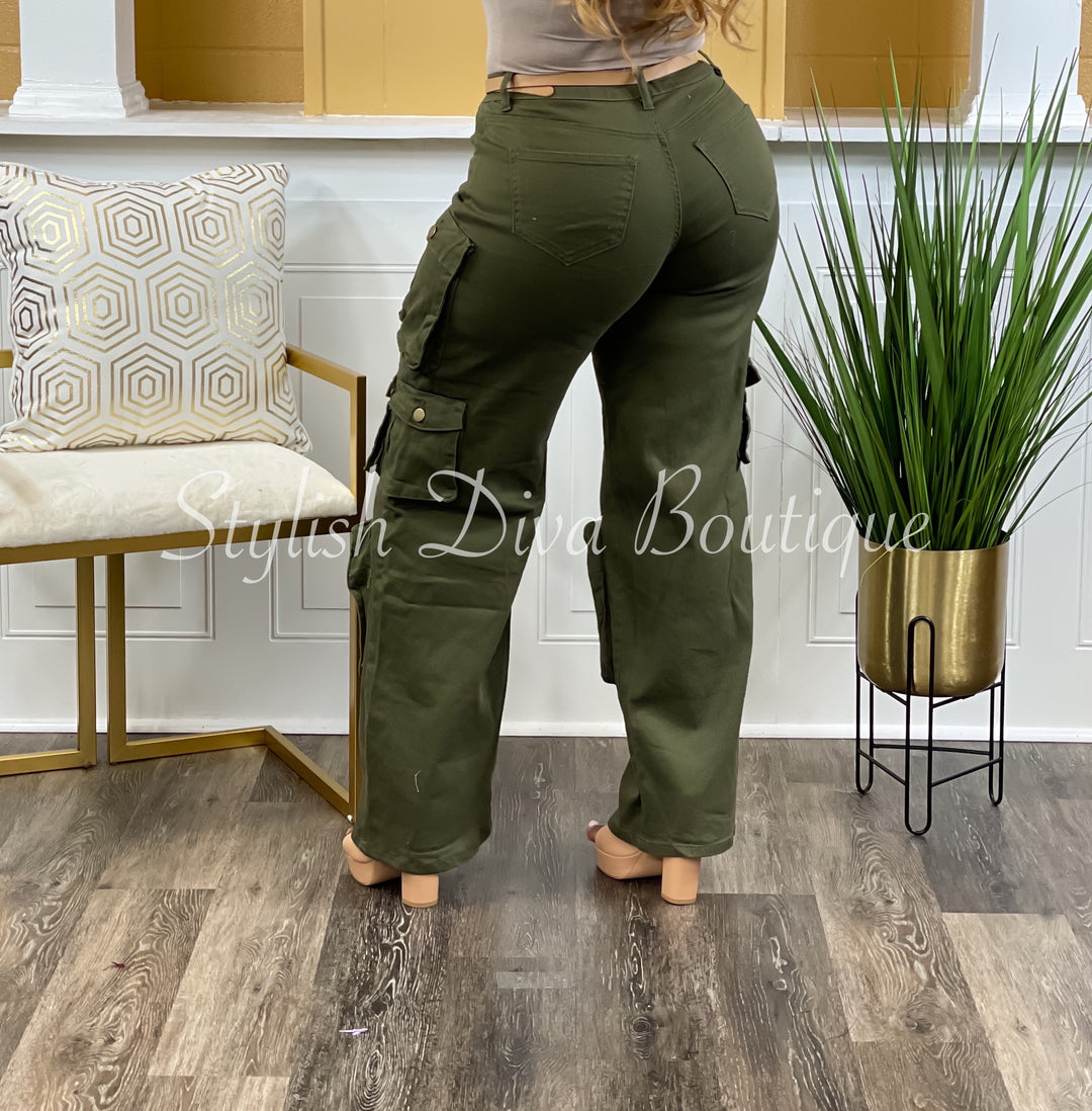 Best Kept Secret Cargo Pants up to 3XL (Olive)