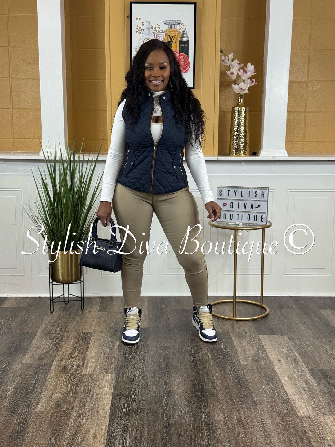 Rowan Quilted Padded Vest up to 2XL (Navy)