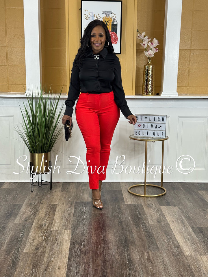 Ambition Dress Pants (Red)