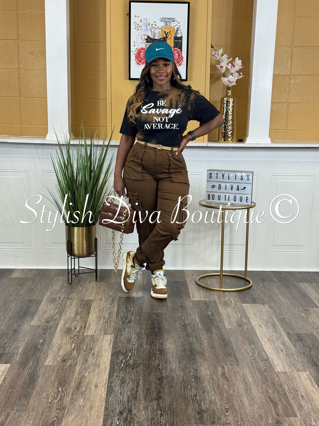 Sienna Cargo Joggers up to 3XL (Chocolate Brown)