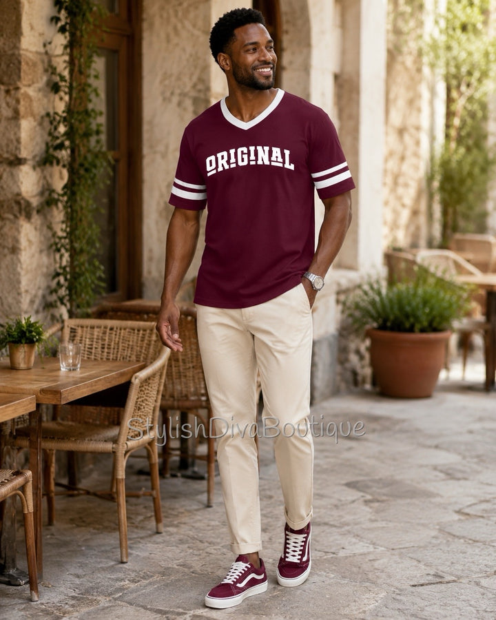 ORIGINAL Varsity Tee (Maroon/White)