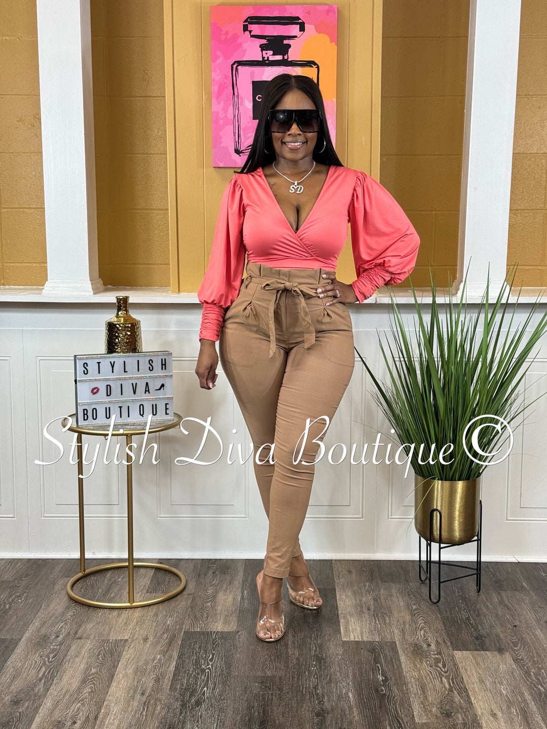 Luxe Diva Pants up to 3XL (Mocha)