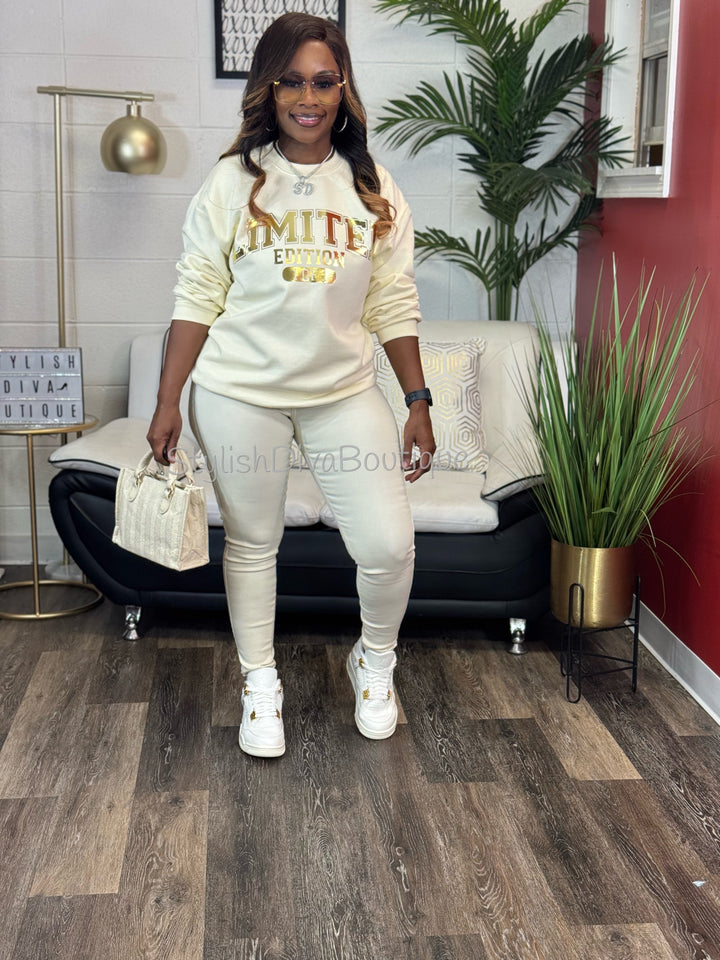 Limited Edition 1 of 1 Signature Sweatshirt Only up to 3XL (Metallic Gold Print)