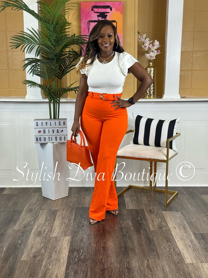 Booked & Bold Pants (Orange)