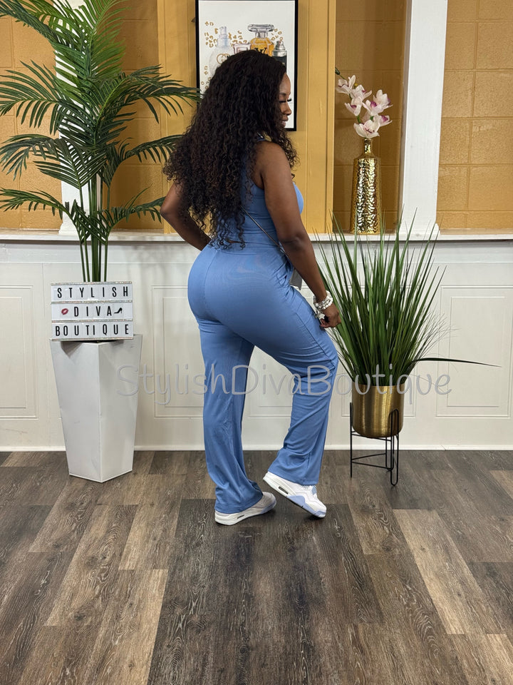 Day to Day Cropped Set (Blue)