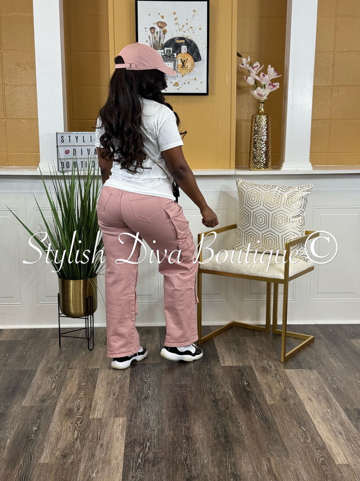 The Encore Cargo Pants up to 3XL (Mauve)