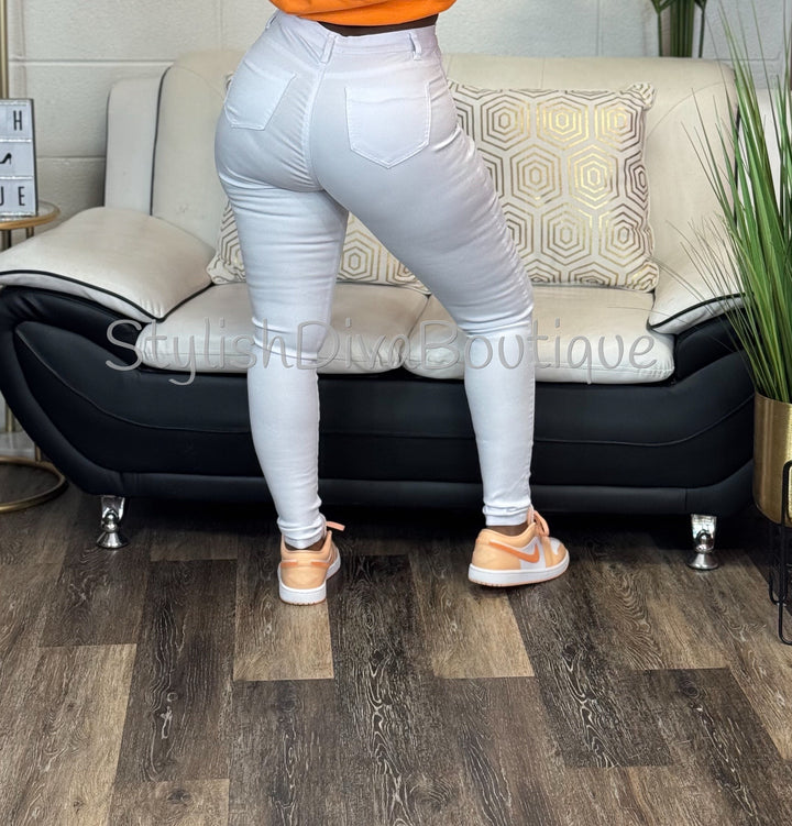 So Curvy Signature Skinny Jeans up to 2XL (White)