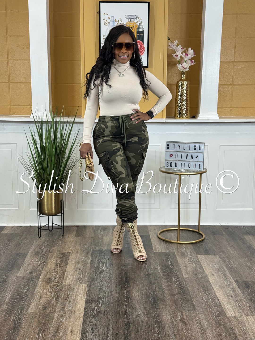 Kena Camo Cargo Joggers