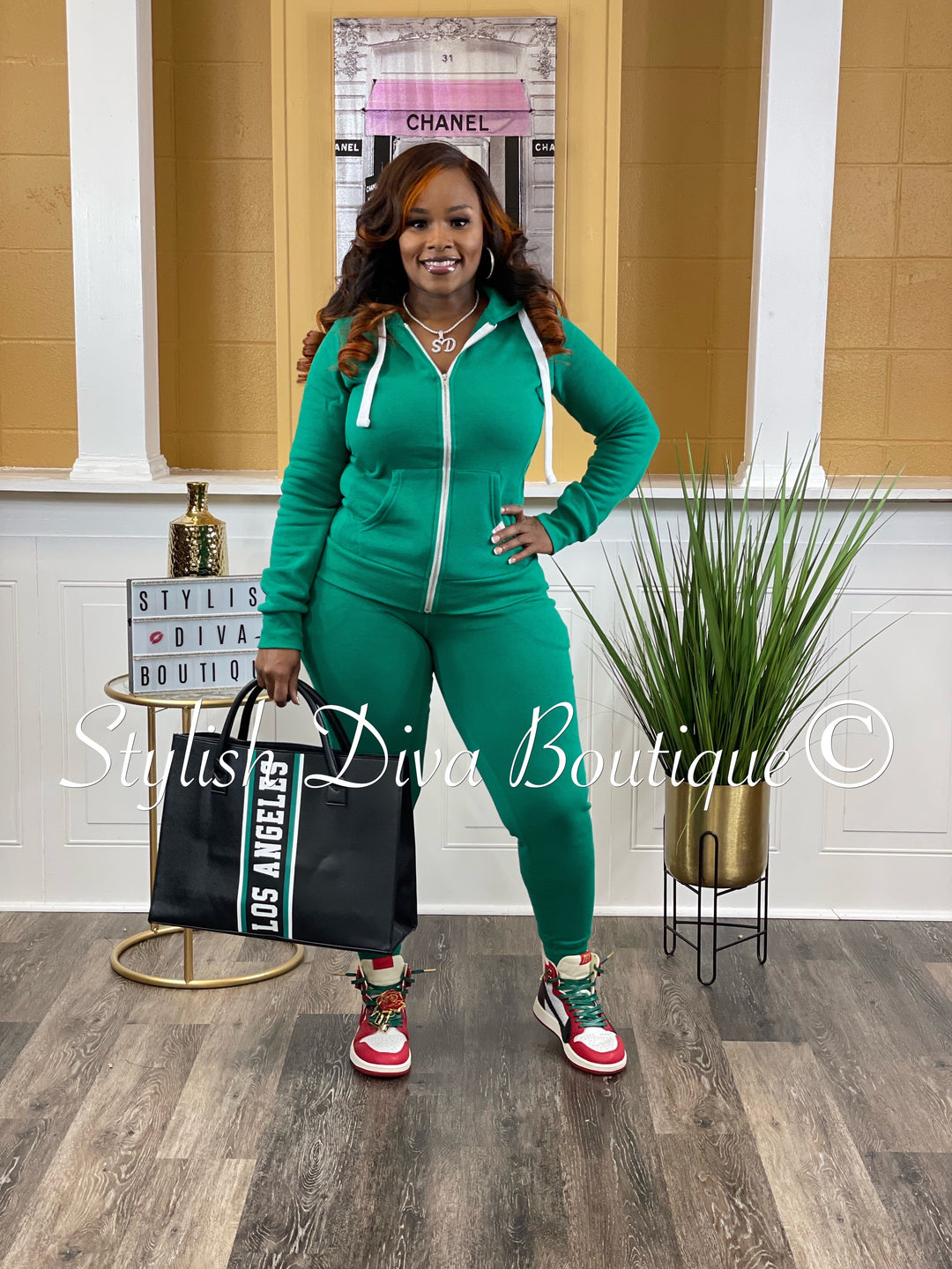 Relaxed Mode Hoodie/Jogger Set (Kelly Green)